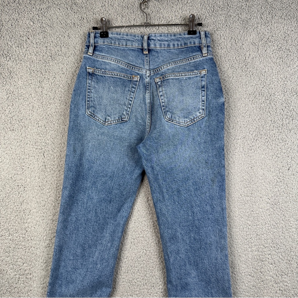 We The Free Jeans Womens 26 Med Wash High Rise Split Hem Full Length 70s Bootcut - Picture 5 of 16